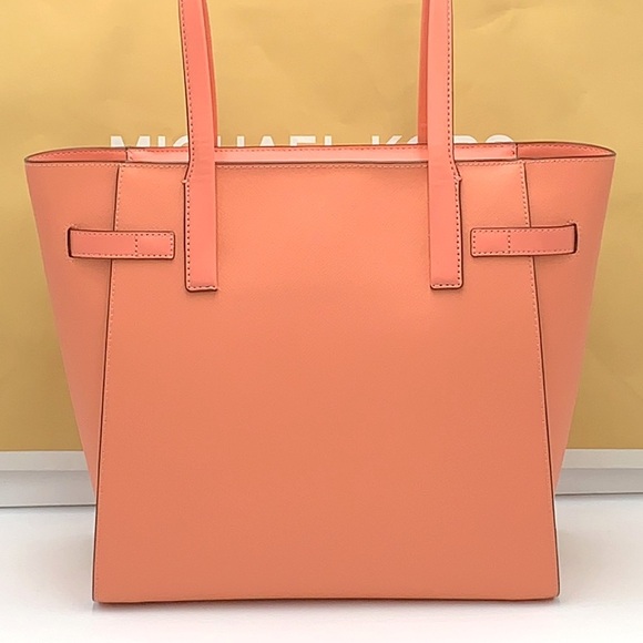 MICHAEL KORS CARMEN LARGE NORTH SOUTH TOTE SHERBERT COLOR - Picture 3 of 16